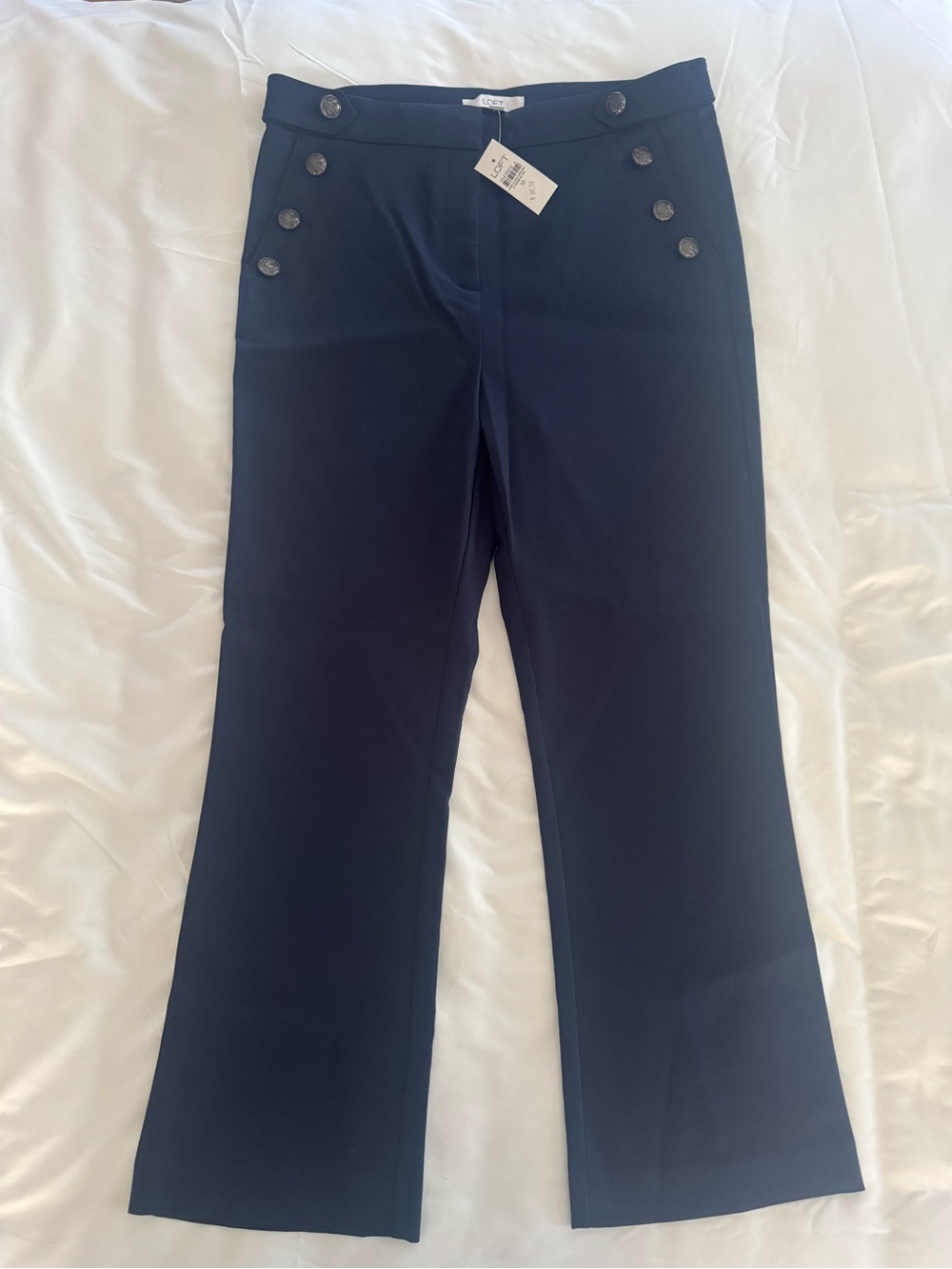 LOFT Navy Tailored Dress Pants
